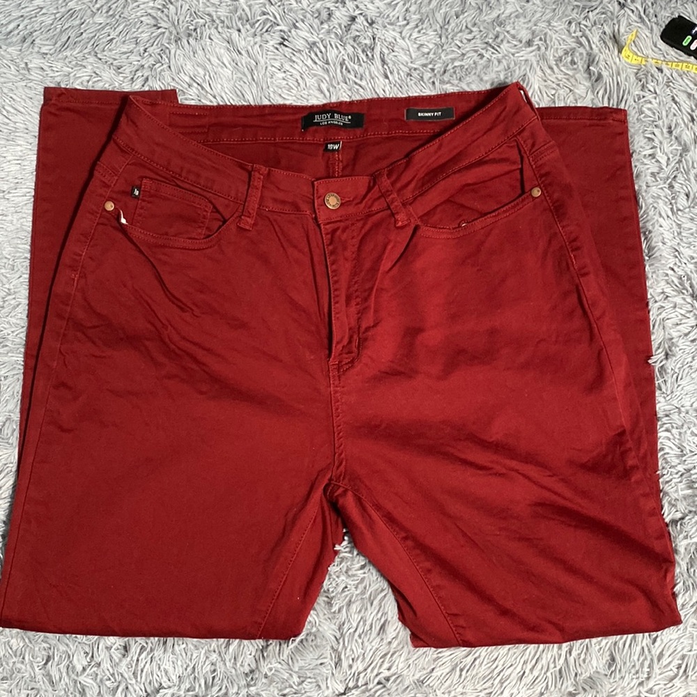 Judy Blue Dark Red Skinny Fit Jeans